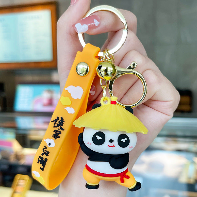 Wholesale Knight Panda Chuang Plastic Keychain